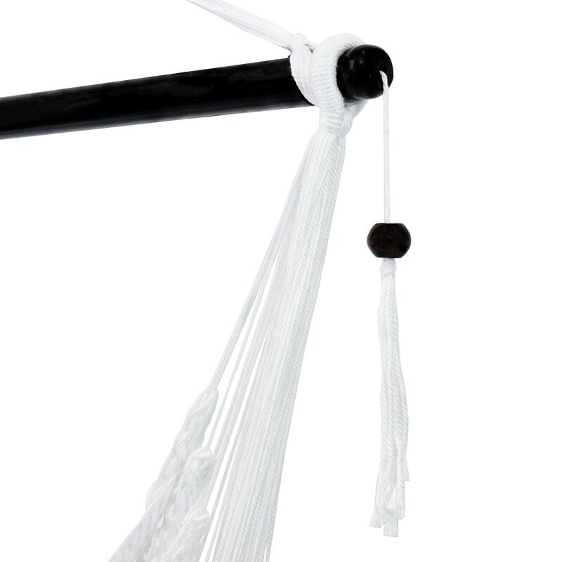 Sunnydaze Outdoor Extra Large Caribbean Polyester Rope Hammock Chair