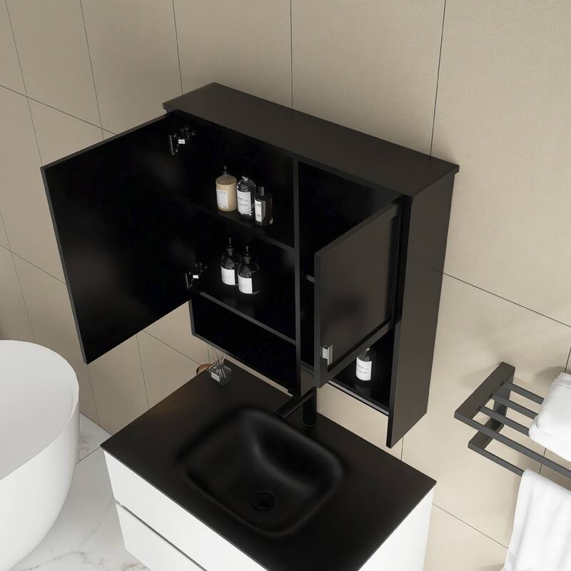 29'' x 28'' Modern Wall Mounted Medicine Cabinet with Mirror - 30" x 7"