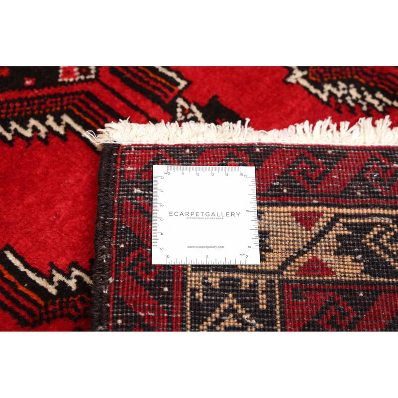 ECARPETGALLERY Hand-knotted Teimani Red Wool Rug - 3'4 x 6'3