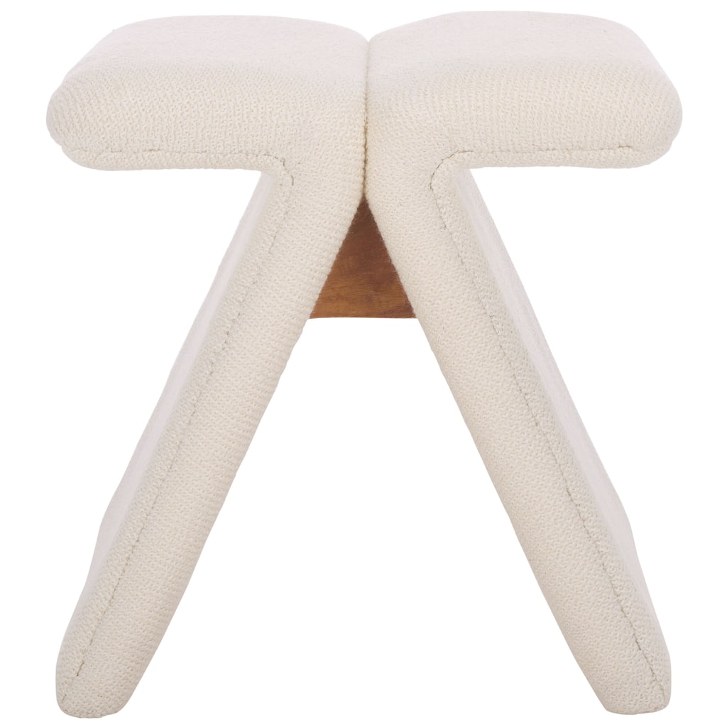 SAFAVIEH Couture Tessabella Teddy Fabric Ottoman