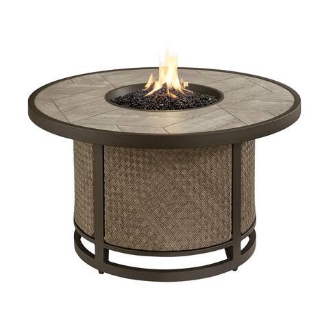 Agio Ellery 44 Inch Round Fire Pit Chat Height - 44" Round x 25"H
