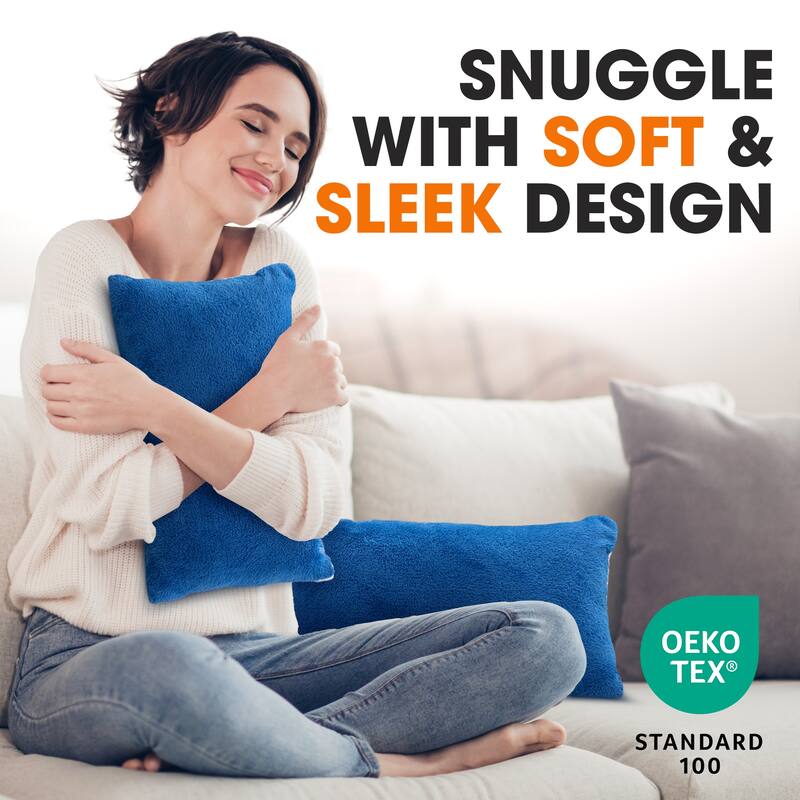 Cheer Collection Set of 2 Ultra Soft and Fluffy Throw Pillow