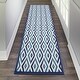 preview thumbnail 4 of 40, Nourison Grafix Modern Geometric Area Rug 2'3" x 7'6" Runner - White/Blue - Rectangle
