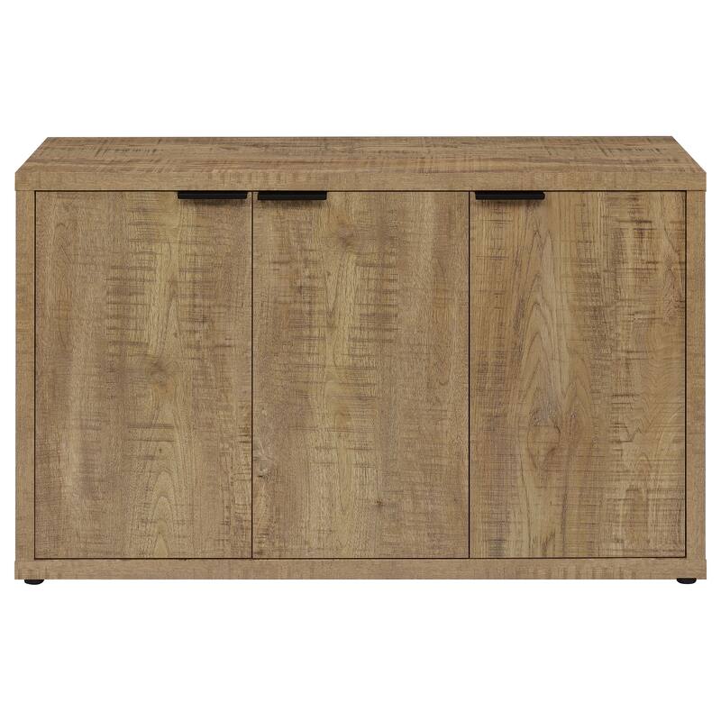 Pepita 2-Door Engineered Wood Accent Cabinet With Adjustable Shelves Mango Brown