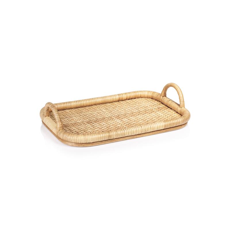 Tropique Rectangular Rattan Tray - 18" x 12.5" x 2.5"