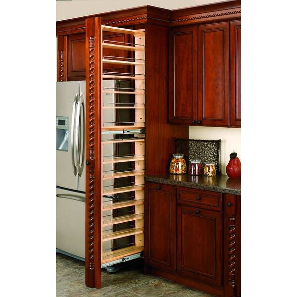 Shop Rev A Shelf 432 Tf45 6c 432 Series 6 Wide By 45 Tall Upper Cabinet Filler Organizer With Five Adjustable Shelves Overstock 17170047