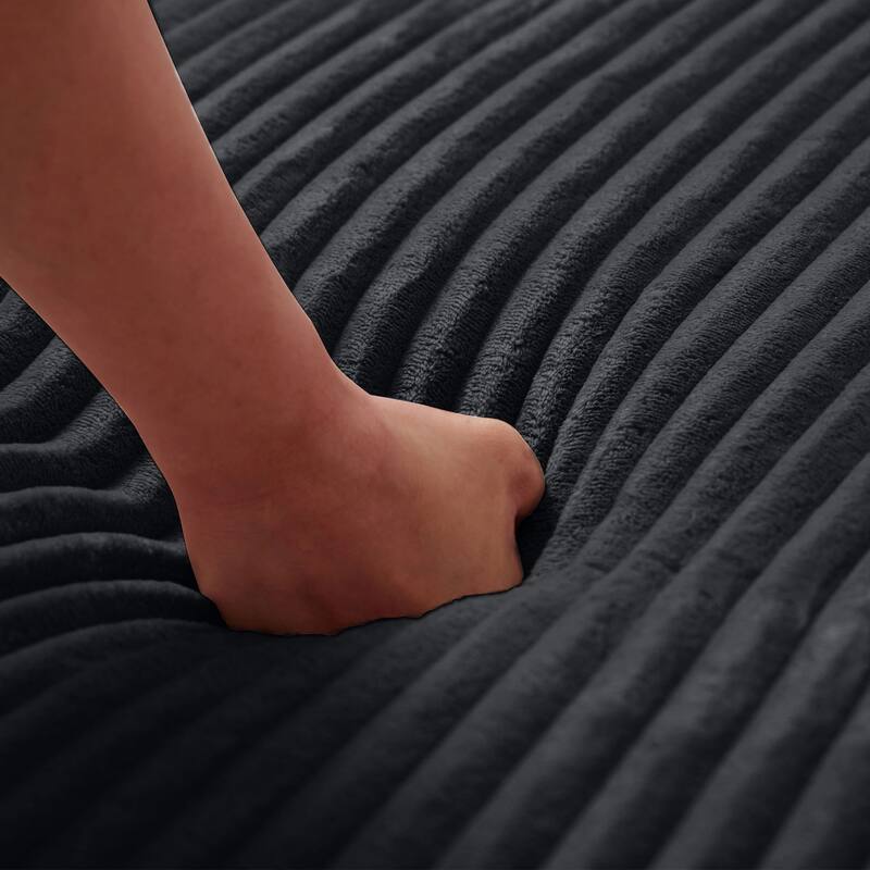 102.76" Corduroy Cloudy L Shaped Sofa with Chaise and Pillows