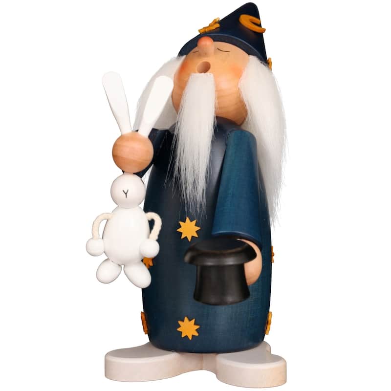 8” Christian Ulbricht Handcrafted Sleepy Head Wizard Christmas Smoker Figurine