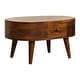 preview thumbnail 2 of 3, Artisan Furniture Chestnut Solid Wood Mini Rounded Coffee Table