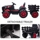 preview thumbnail 8 of 11, 12V Kids Ride On Tractor with Trailer, Battery Powered Electric Vehicles Toy