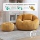 preview thumbnail 22 of 30, Modern Bean Bag Chairs, Comfy Round Chair for Adults with Ottoman, Leisure Single Sofa Reading Chair with Pillow