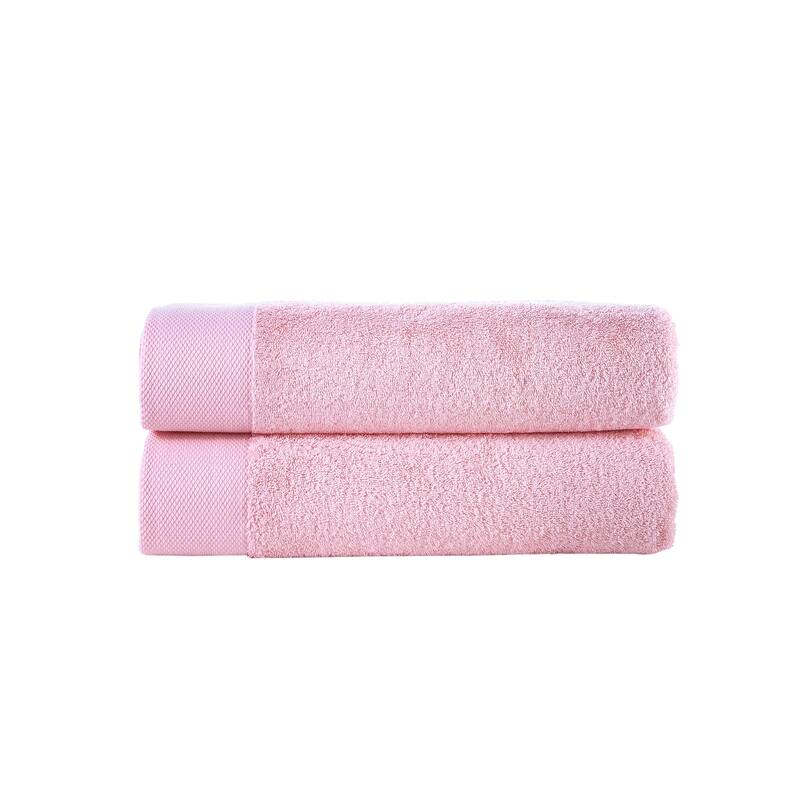 Brooks Brothers Solid Signature 2 pcs Bath Sheets - Pink
