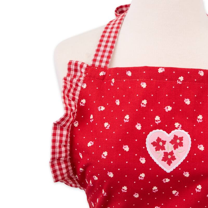 Design Imports Sweetheart Floral Embellished Apron