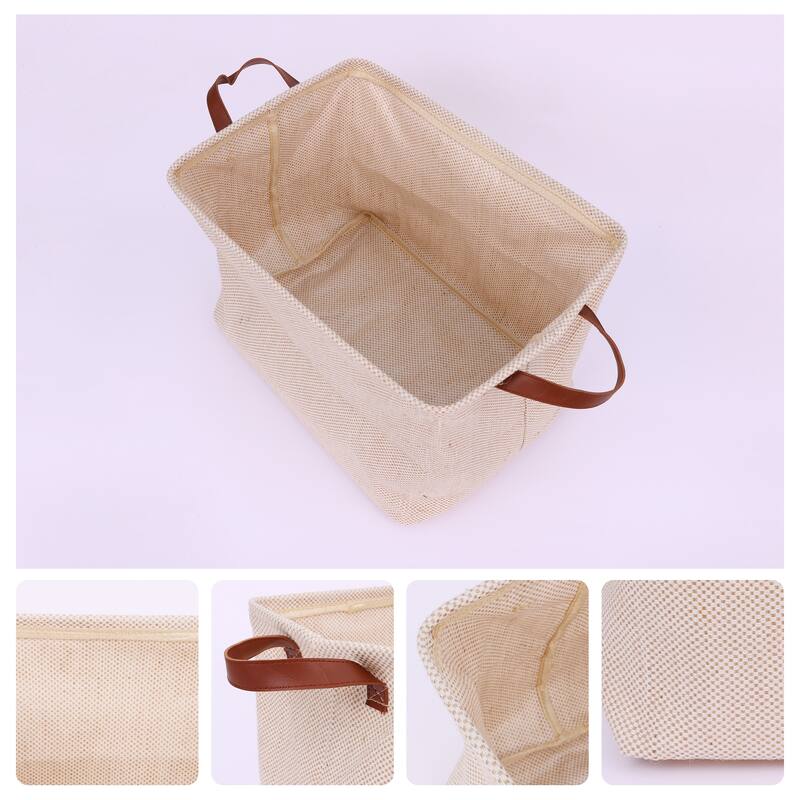 Fabric Storage Cube with Handles, Storage Bin for Shelves Closet, Storage Basket for Organizing Clothes Books - 15*10.5*11in