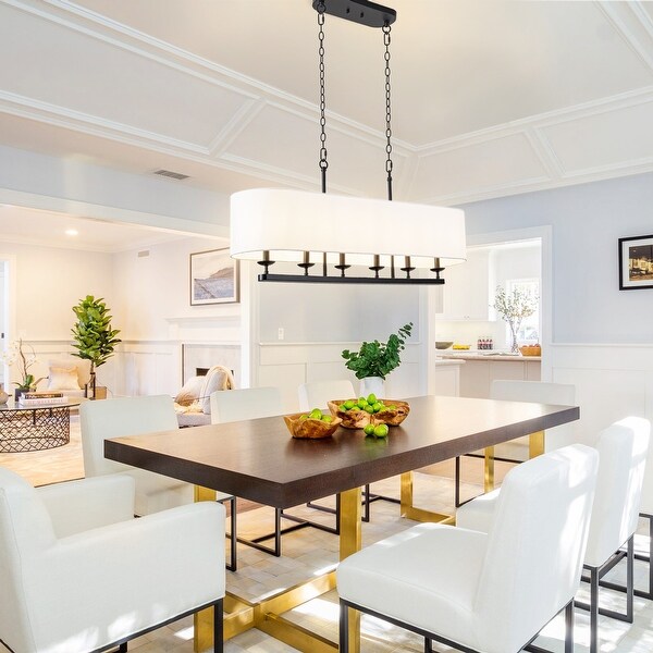 Large white drum chandelier top