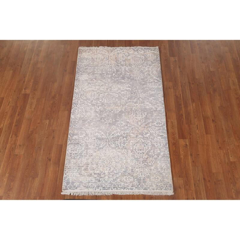 All-Over Abstract Modern Accent Rug Handmade Wool Carpet - 3'0"x 5'3"