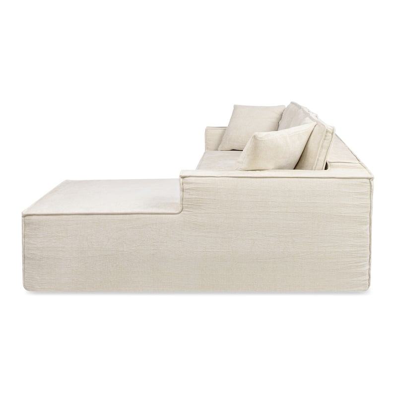 Brenley 110.5" Sofa-in-a-Box Chenille Upholstered Frameless 2-Piece Sectional Sofa
