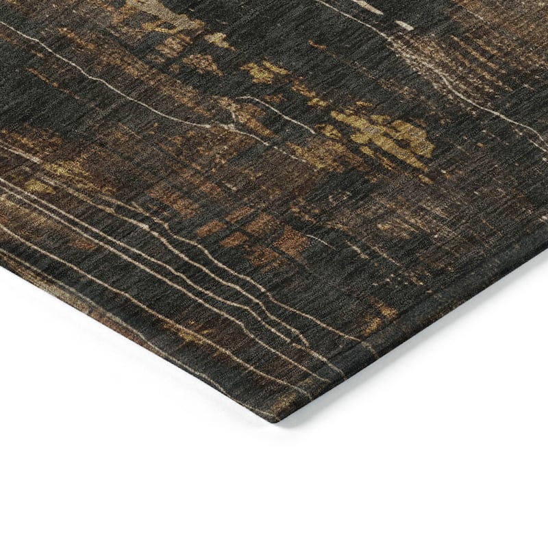 HomeRoots Abstract Transitional Rectangle Outdoor Rug