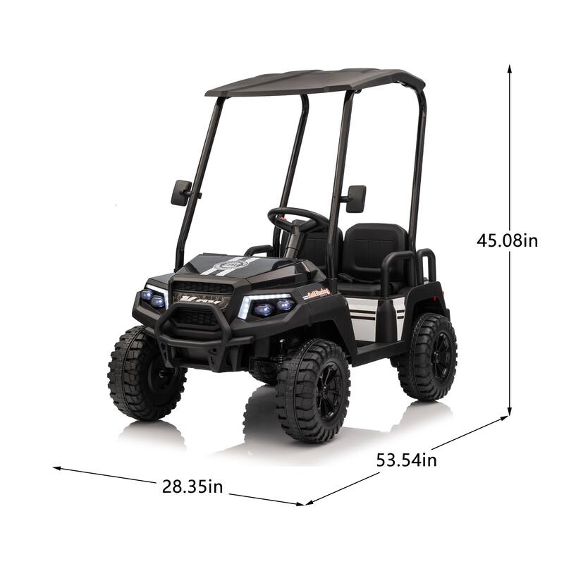 24V Xl Kids Electric Ride-On Truck W/Rc - Spacious 20in Wide Seat, Removable Sunshade, Dual-Motor Drive,Recommended Age: 3-8