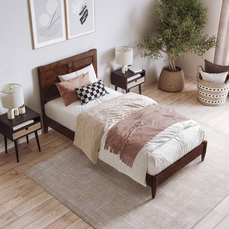 Berkshire Solid Wood Low Profile Platform Bed