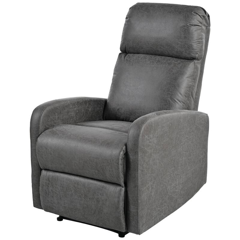 Manual Upholstered Recliner Chair, Modern Recliner Adjustable Single Sofa Chair, High Back Lounge Chairs for Living Room