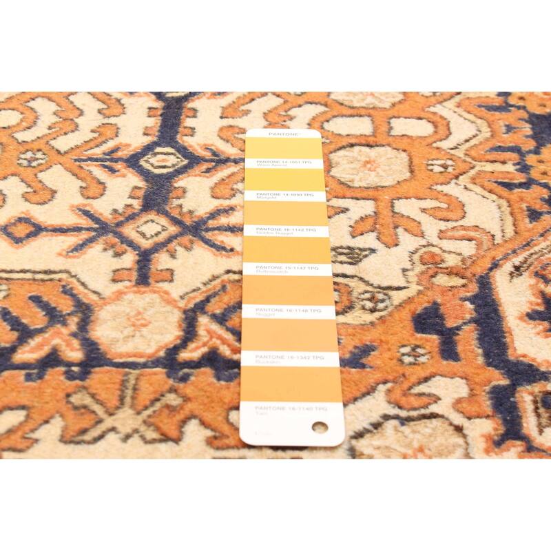 ECARPETGALLERY Hand-knotted Kayseri Vintage Light Orange Wool Rug - 5'5 x 8'5