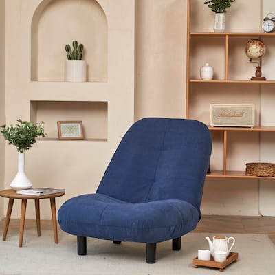 Navy Blue 31.1" Adjustable Foldable Accent Chair