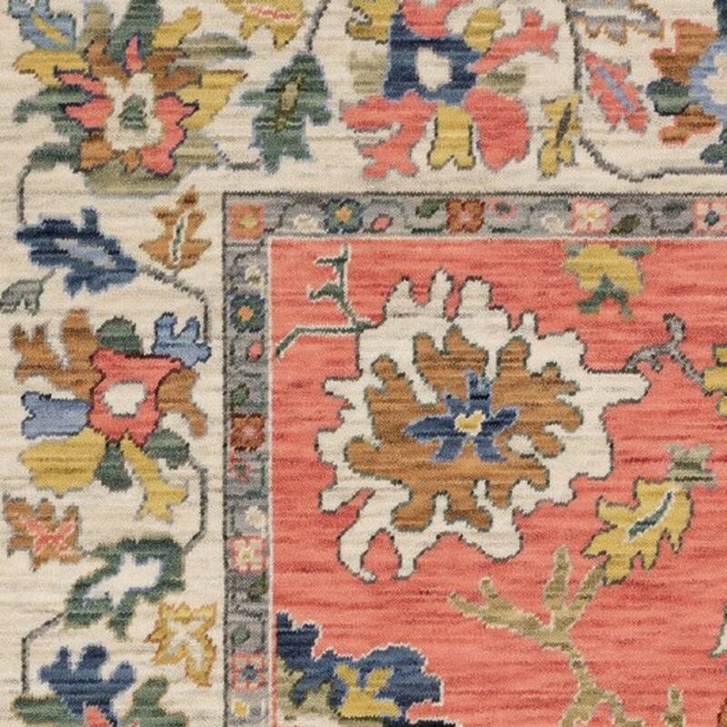 HomeRoots Oriental Traditional Rectangle Area Rug