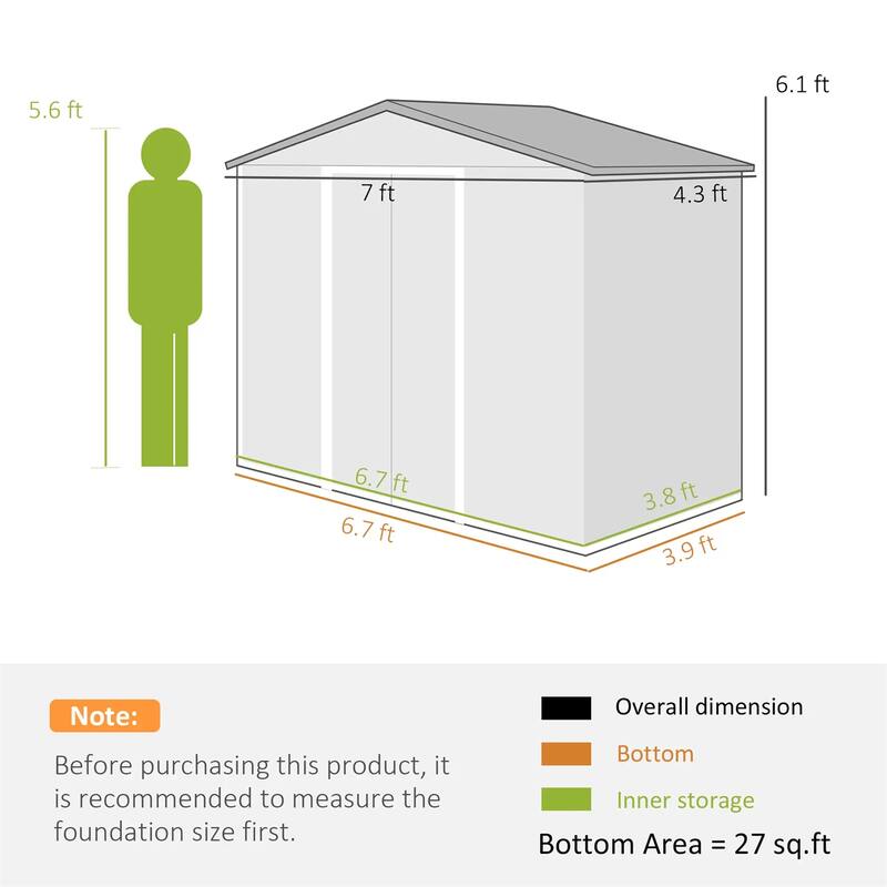 Outdoor Garden Storage Cabinet Steel Shed