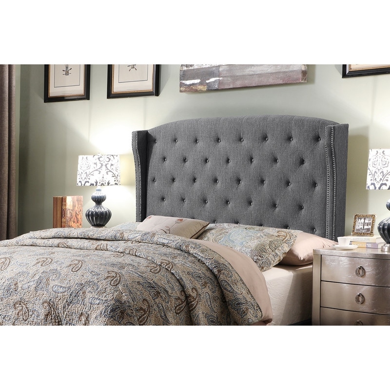 Rosevera cicilia upholstered wingback online headboard