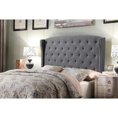 Moser Bay Destiny Upholstered Wingback Headboard Nailhead, Tufted