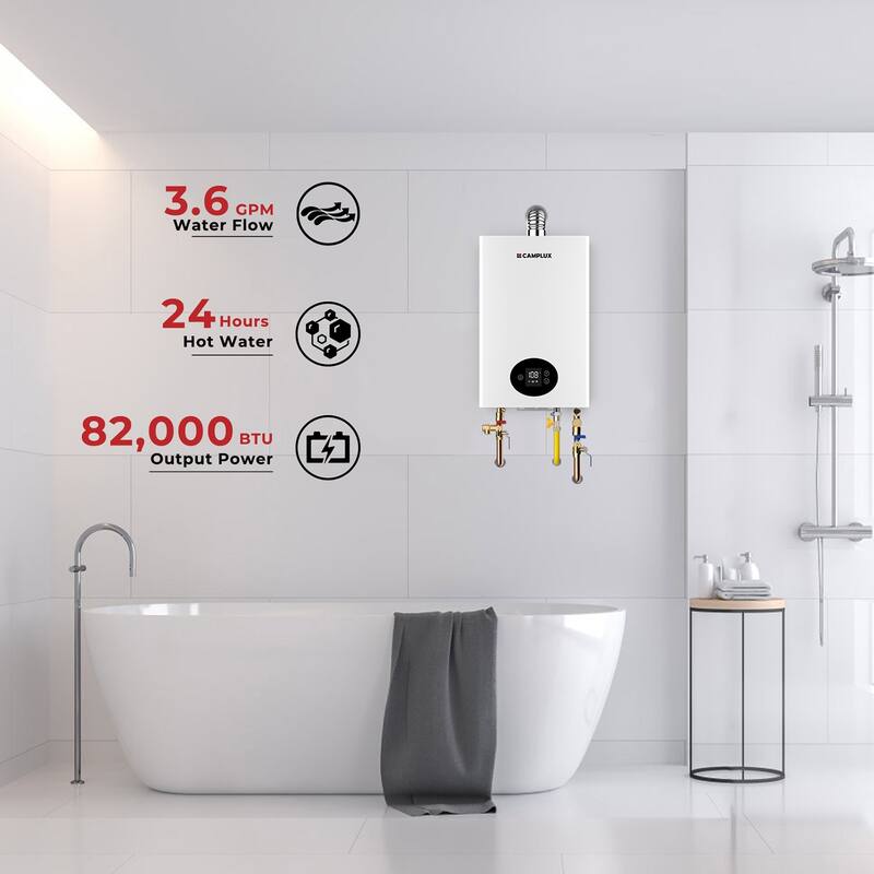 CAMPLUX CX Series 3.6 GPM 82,000 BTU Indoor Instant Propane Tankless Water Heater