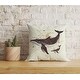 preview thumbnail 12 of 23, Whale and Petals Tales Throw Pillow26x26 Faux Suede