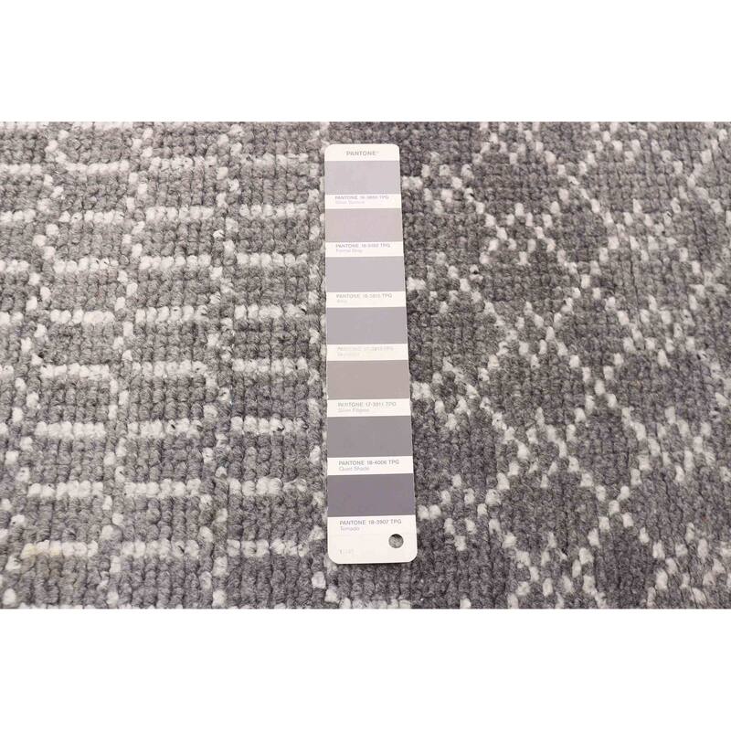 ECARPETGALLERY Hand-knotted Tangier Dark Grey Silk, Wool Rug - 5'3 x 7'7