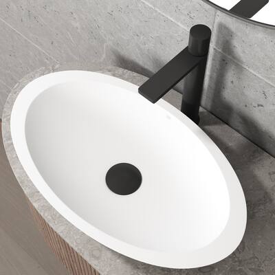 VIGO 1.75" W Vessel Bathroom Sink Pop-up Drain and Mounting Ring in Matte Black