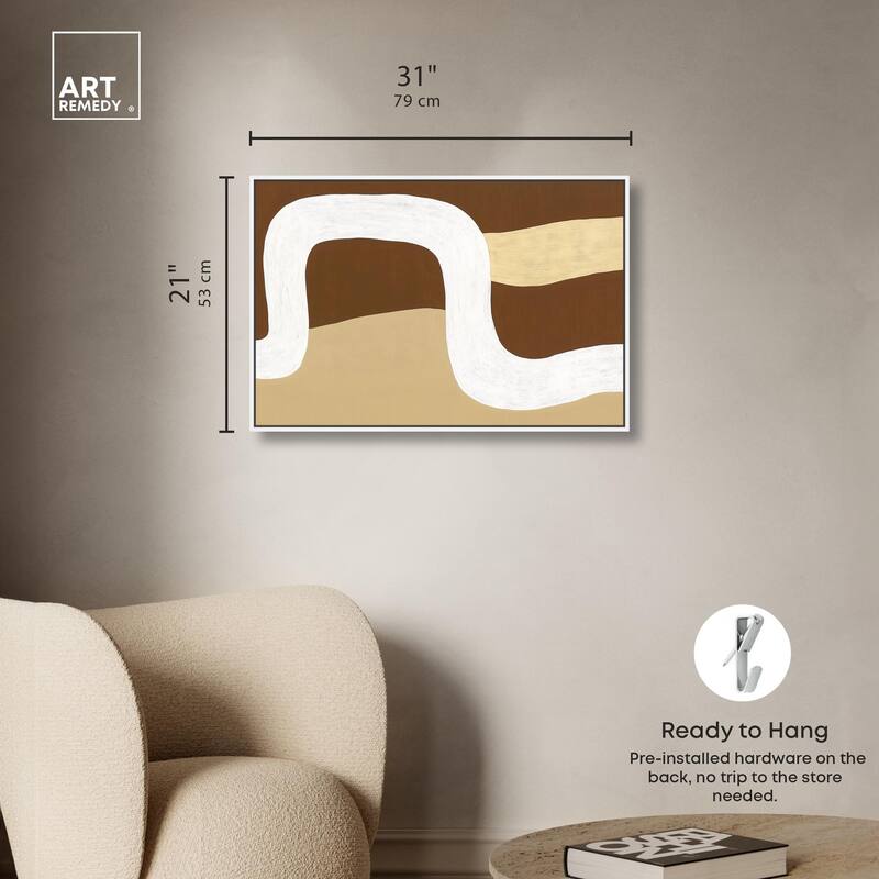 Minimal Wavy II Canvas by Art Remedy