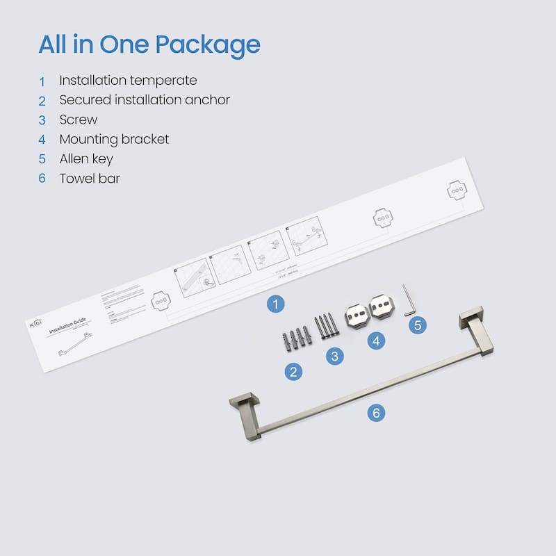 Cube Bathroom 20 inch Towel Bar - N/A