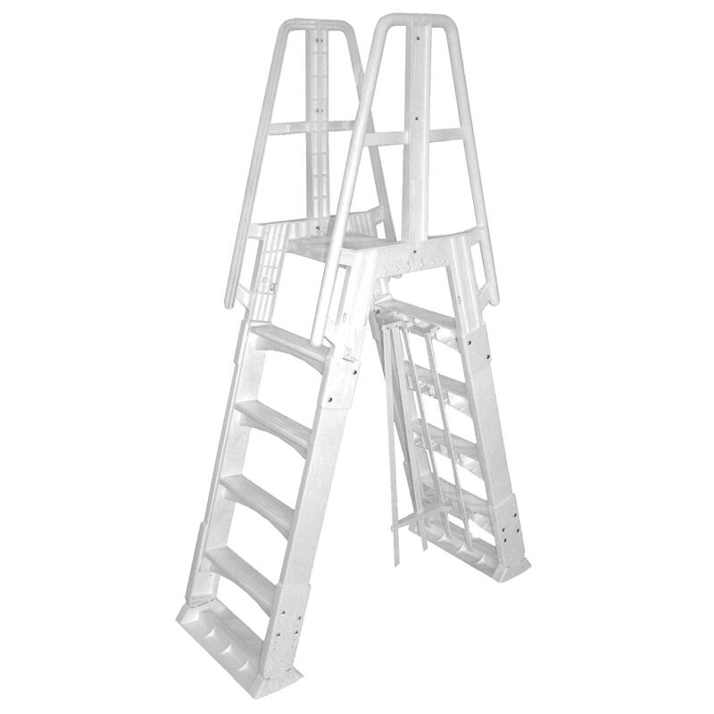 Blue Wave Premium A-Frame Above Ground Pool Ladder - White