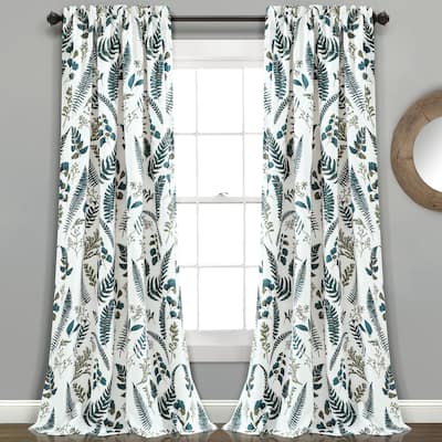 Lush Decor Devonia Allover Light Filtering Window Curtain Panel Pair
