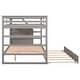 preview thumbnail 88 of 91, Solid Wood Bunk Bed with Twin Size Trundle & 3-Step Storage Stairs, Full-Length Guardrail & Slat Support Design, for Kids Adults