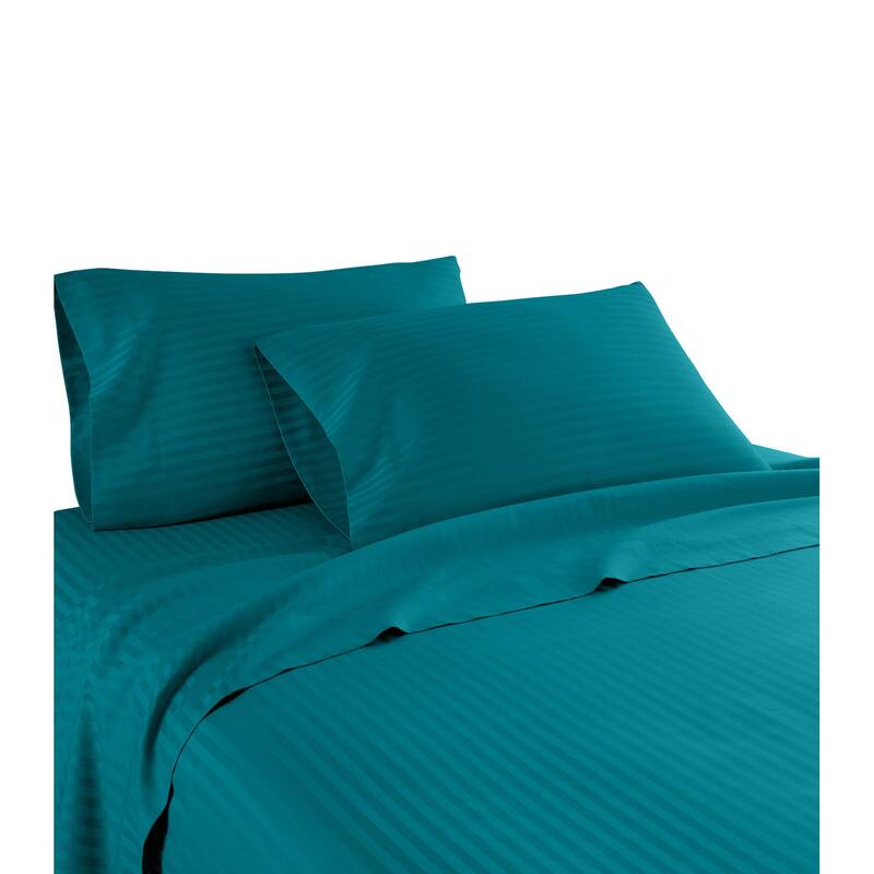 Striped 1200 TC Egyptian Cotton Deep Pocket Bed Sheet Set