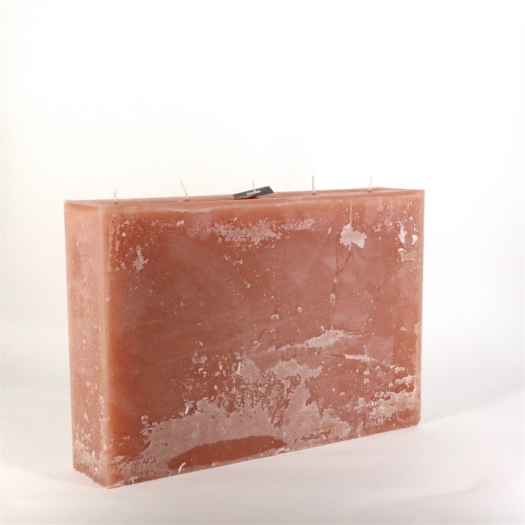 Rectangle 5-Wick Pillar Candle 15.75"x10.65"x3.15" Brique- ST - Brique