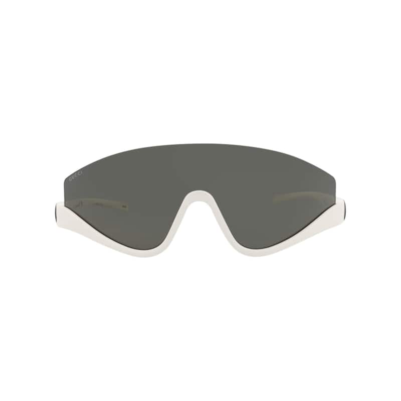 Gucci Shield-Frame Injection Sunglasses - White White Grey - White - Grey Lens