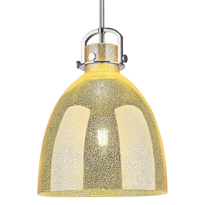 Innovations Lighting 410-1SL-G412-14ME Newton Bell 14" Wide Pendant - Polished Nickel