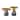 Aria Home Aeryn Nesting Table Set Modern Tray Top Accent Tables, Gold Titanium - 24x17 19x20