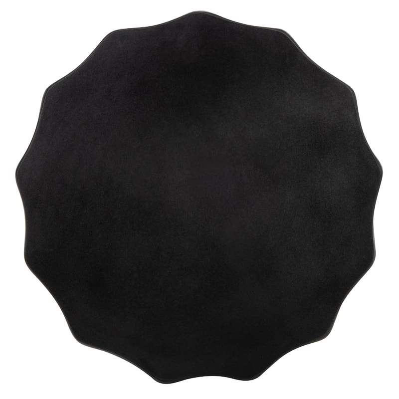 SAFAVIEH Nhuong Indoor/ Outdoor Modern Black Concrete Round Accent Table - 15.3" W x 15.3" L x 17.7" H - 15Wx15Dx18H