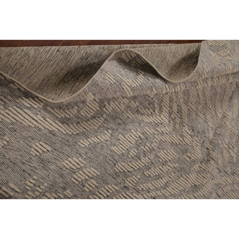 All-Over Moroccan Abstract Area Rug Hand-Knotted Wool Carpet - 8'0"x 10'3"