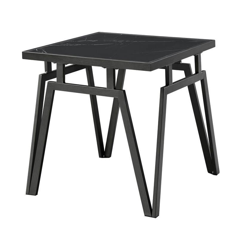 Modern Contemporary Finish 3pc Occasional Table Set Cocktail Table and 2x End Tables Sintered Stone Top