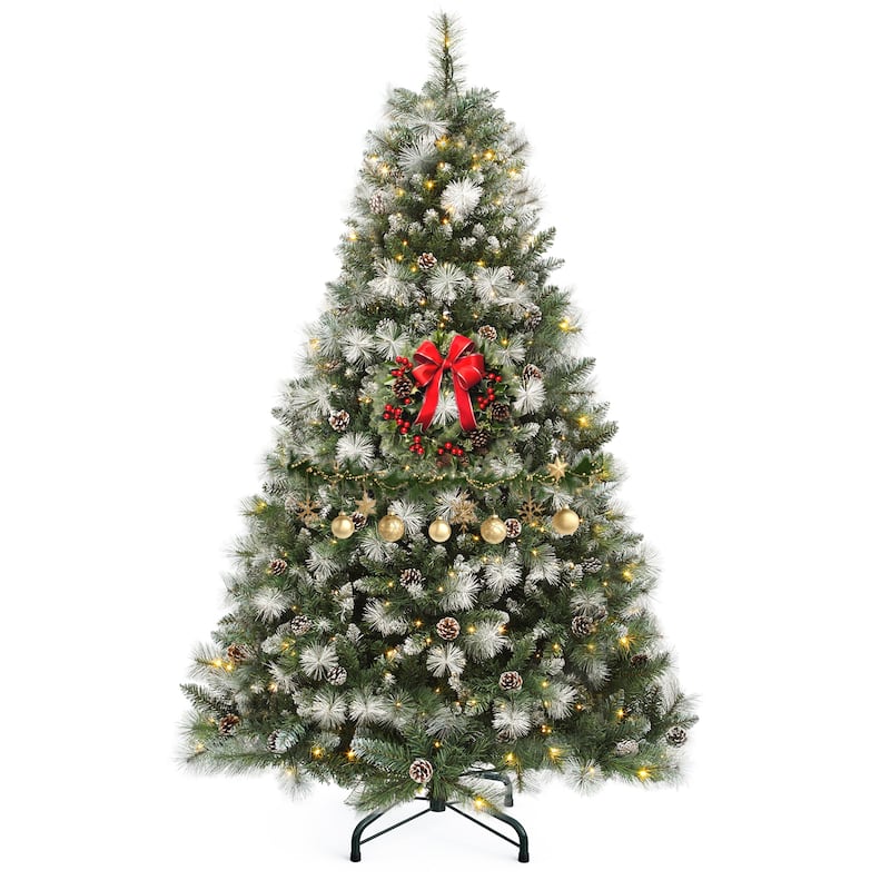 9FT Prelit Scotch Pine Christmas Tree - N/A