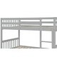 preview thumbnail 12 of 58, Kid Bed Frame Solid Wood Twin Over Twin Bunk Beds with Trundle,Safety Rail and Ladder